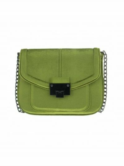 Olijfgroene velvet clutch tasje