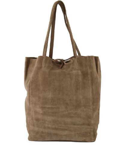 Suède shopper in taupe