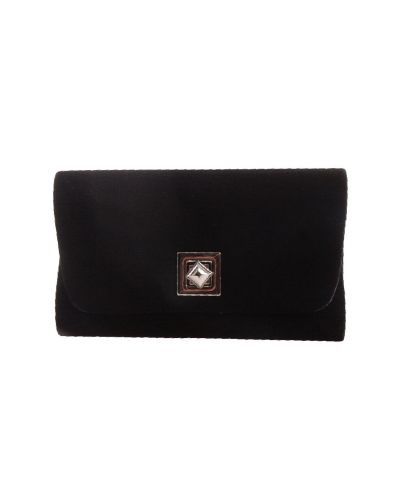 Clutch/avondtas van organza in zwart