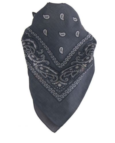 Donkergrijze bandana / boerenzakdoek 