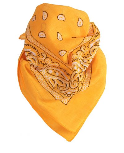 Boerenzakdoek / bandana in warm oranjegeel