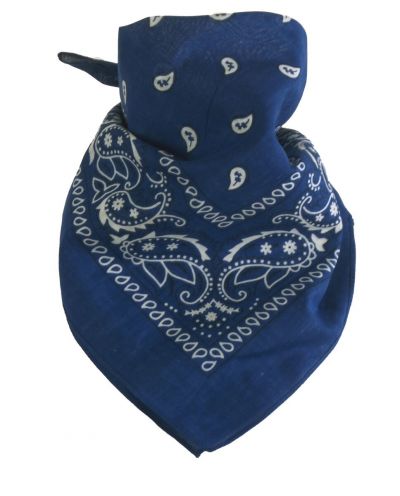 Boerenzakdoek / bandana in kobaltblauw