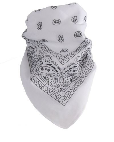 Witte boerenzakdoek / bandana