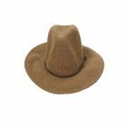 Fedora hoed van beige bouclé