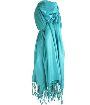 Turquoise pashmina sjaal