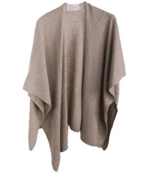 Kasjmier-blend omslagdoek in taupe